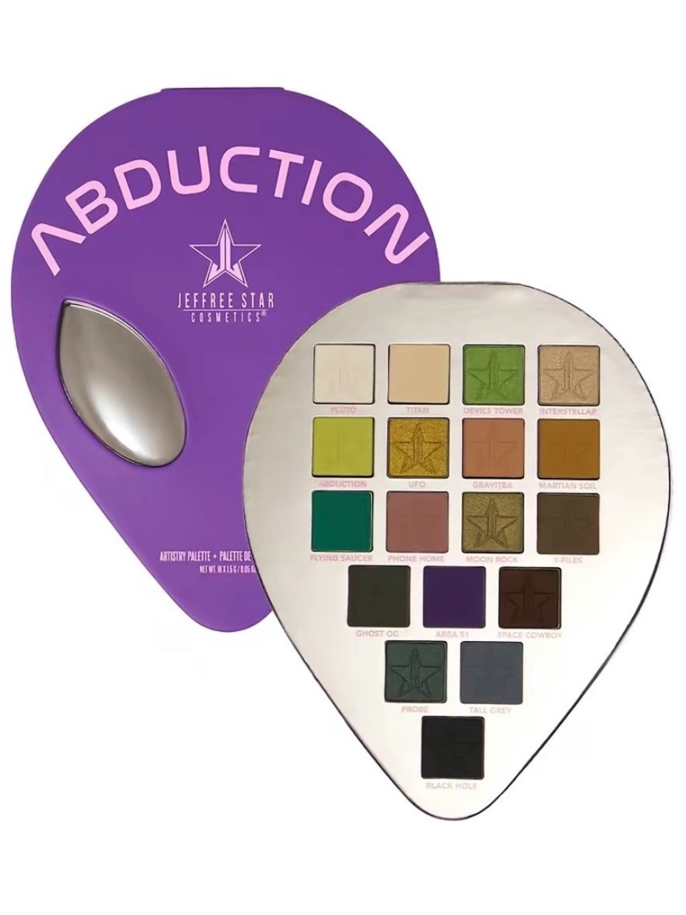 Jeffree Star Abduction Artistry Palette- mattes, shimmers, metallics, vegan